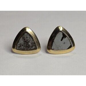 Vintage Gold Tone Triangle Cufflinks